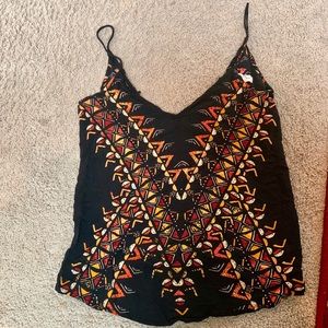 Silence + noice aztec print spaghetti strap tank